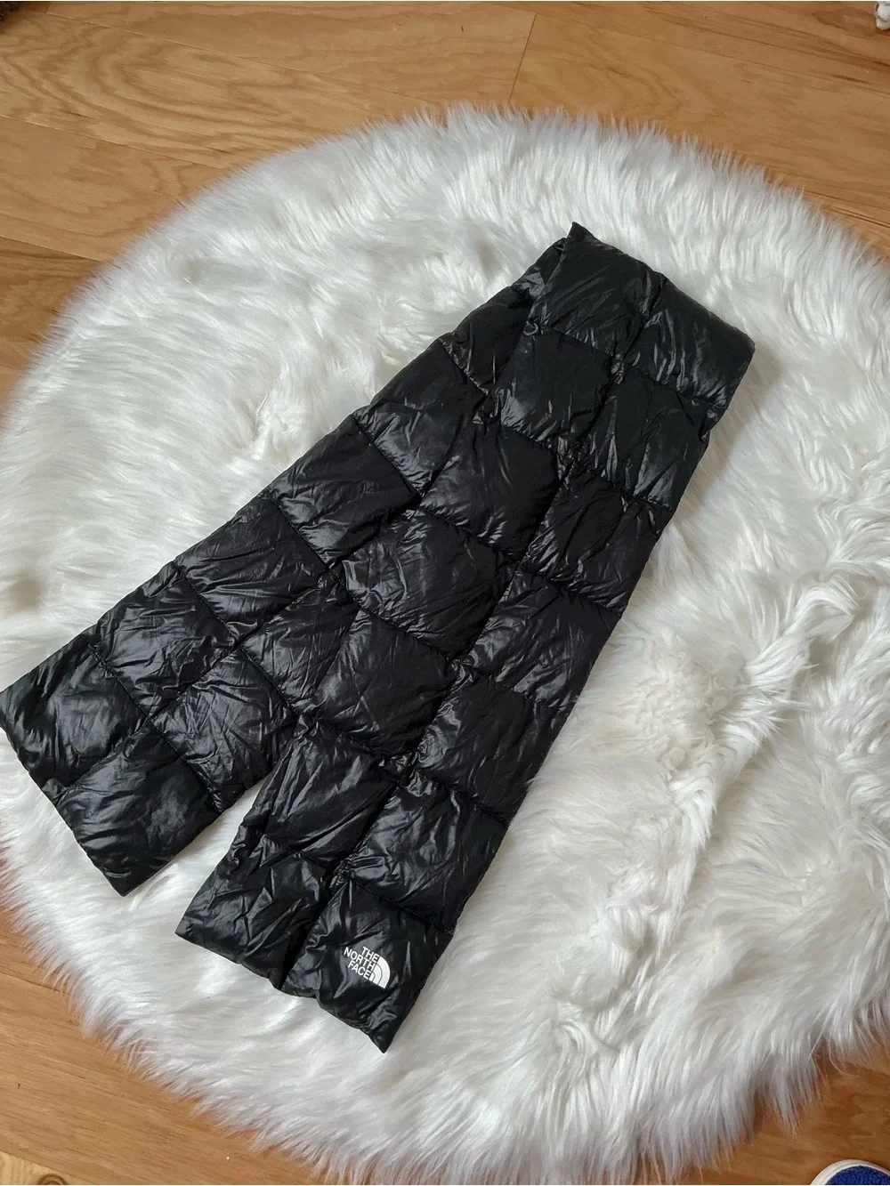 The North Face Black Quilted Down Puffer Scarf